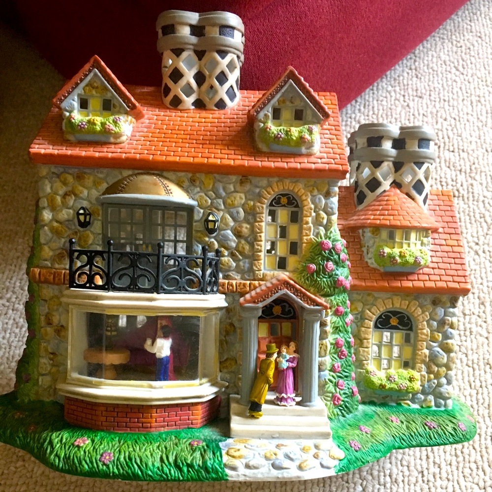 Partylite Olde World Village Bristol House tealight
